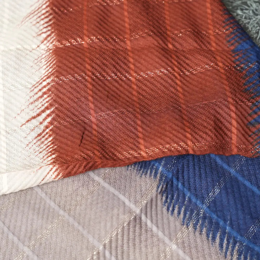 Cotton Multi-Color Checkered Scarf DUPPATTY WALAY