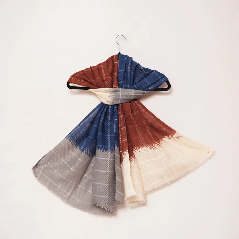 Cotton Multi-Color Checkered Scarf DUPPATTY WALAY