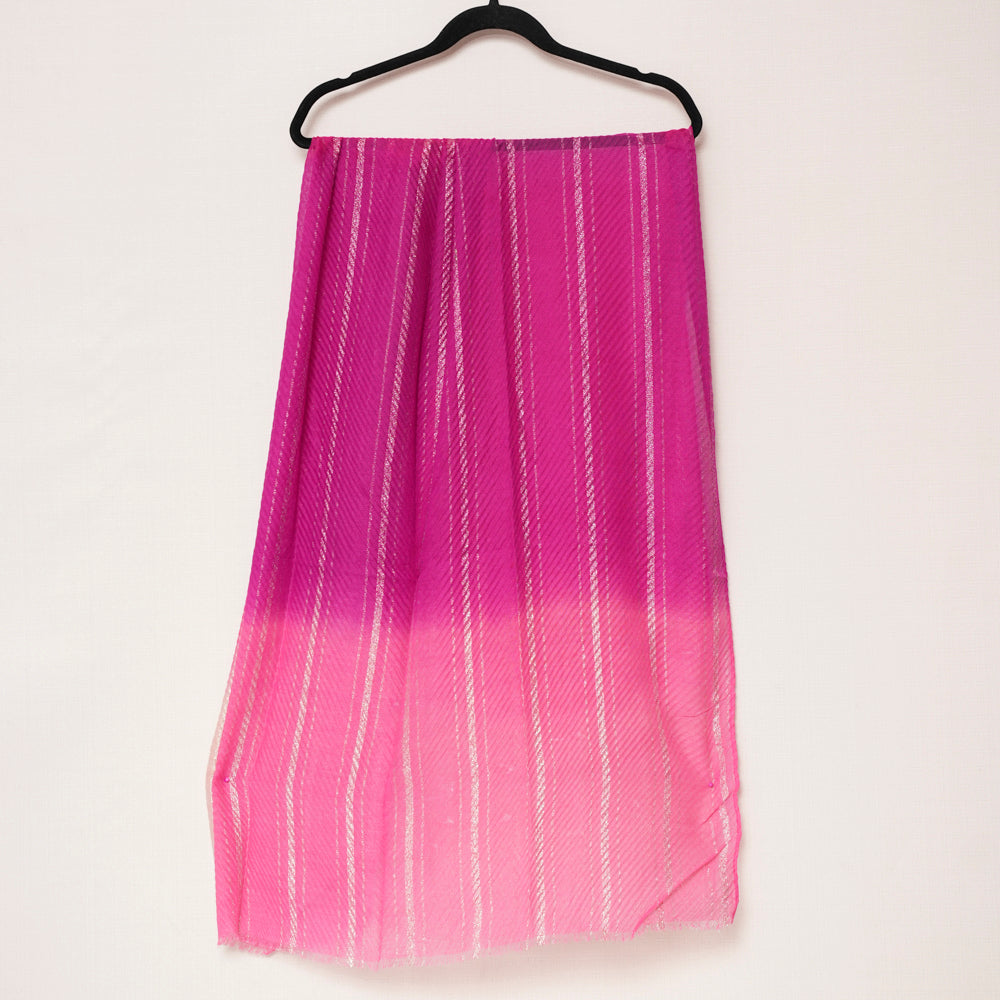 Cotton Pink Ombre Striped Scarf DUPPATTY WALAY
