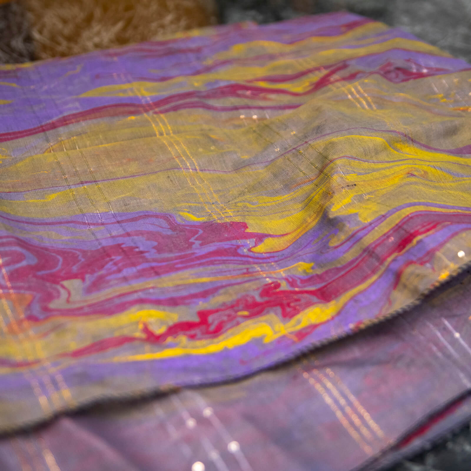 Monark Indigo Multi Digital Printed Dupatta