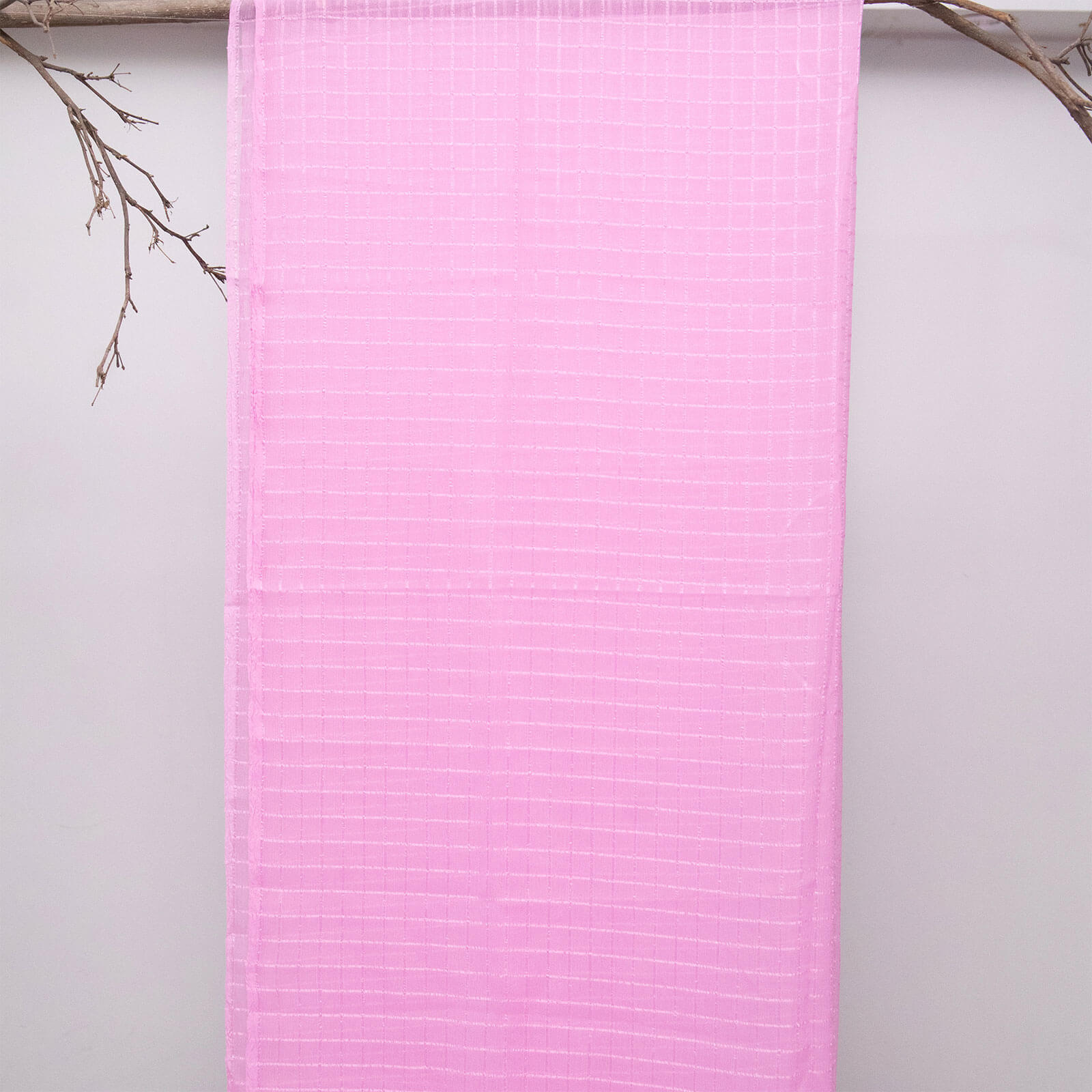 Chiffon Pink Checkered Dupatta