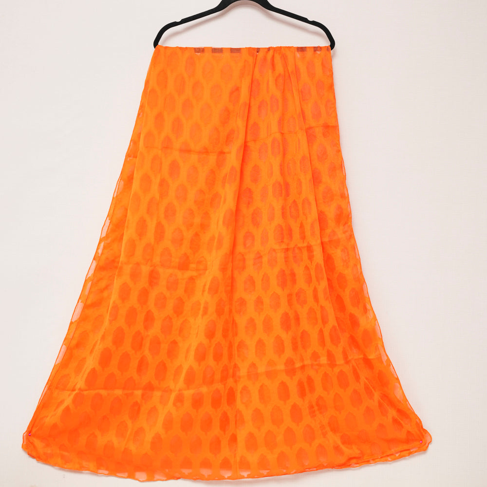 Cotton Orange Barosha Dupatta DUPPATTY WALAY