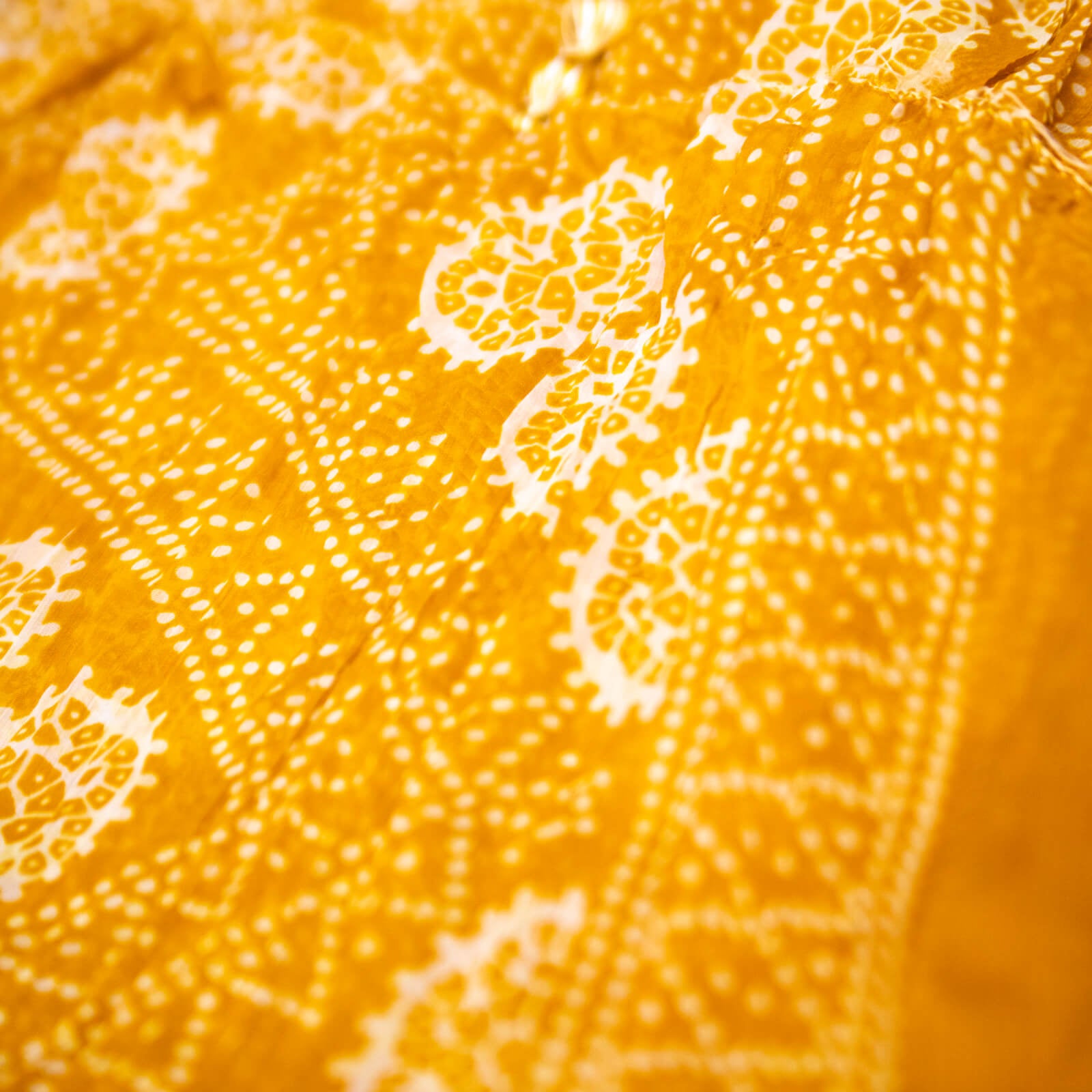 Chiffon Mustard Chunri With Tussle Dupatta