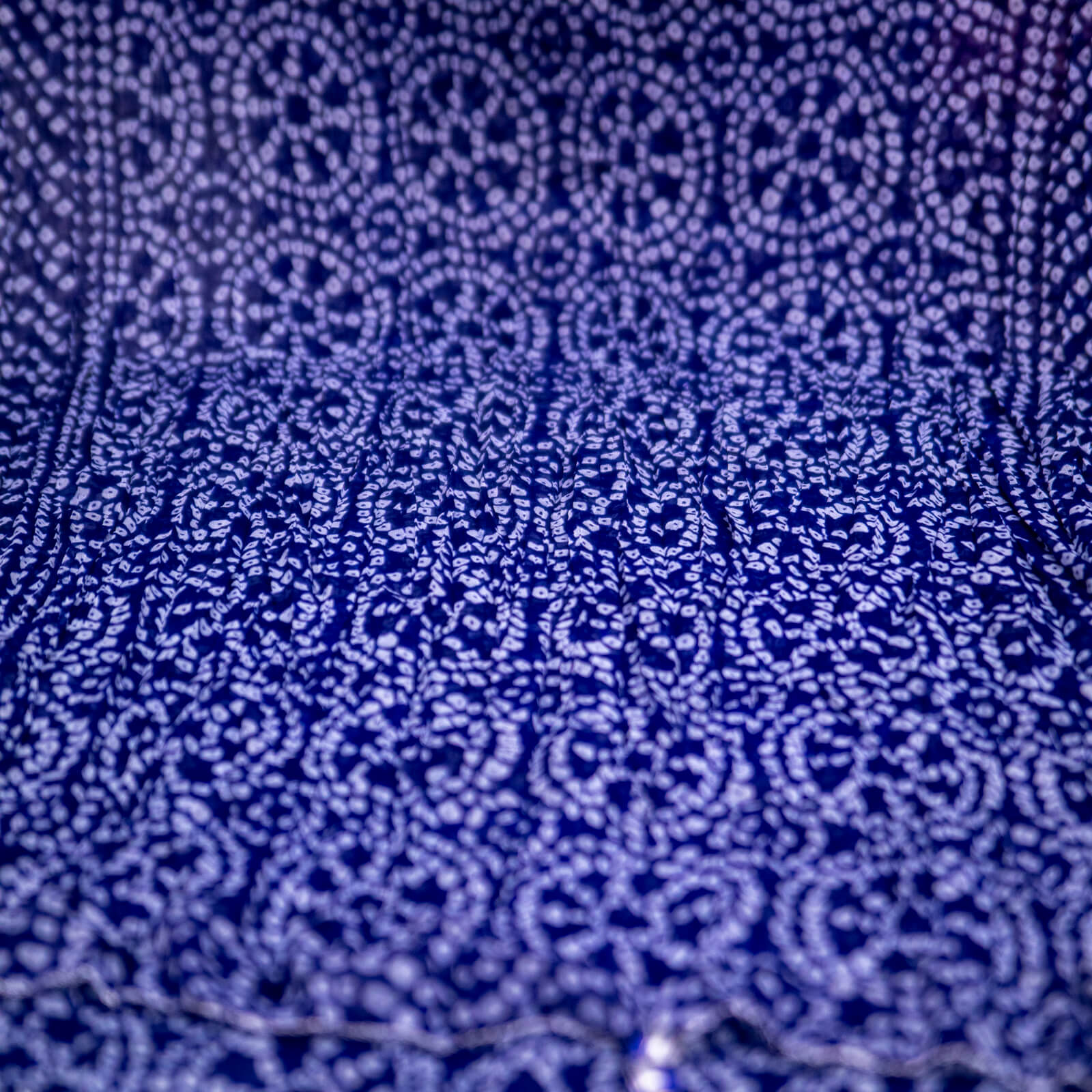 Chiffon Royal Blue Chunri With Tussle Dupatta