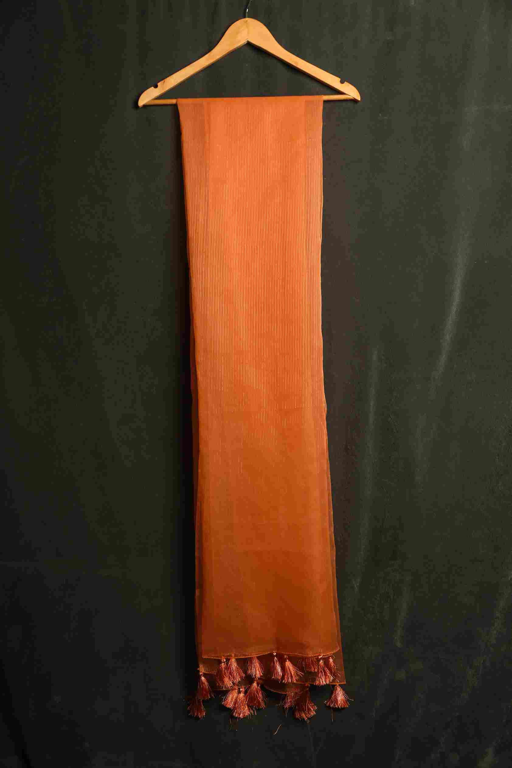 Organza Orange with Tussle Dupatta