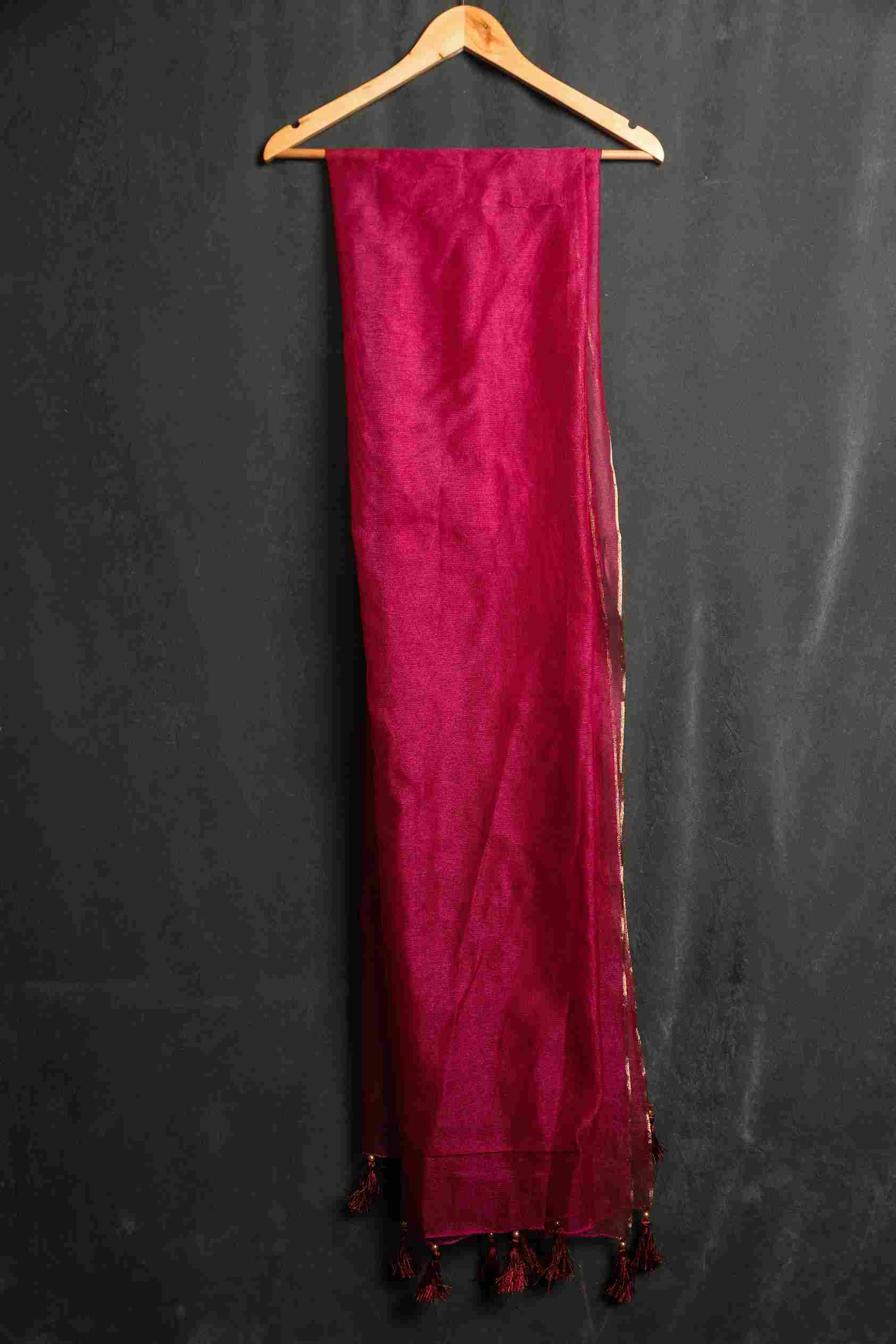 Khaddi Ruby Pink with Tussle Dupatta