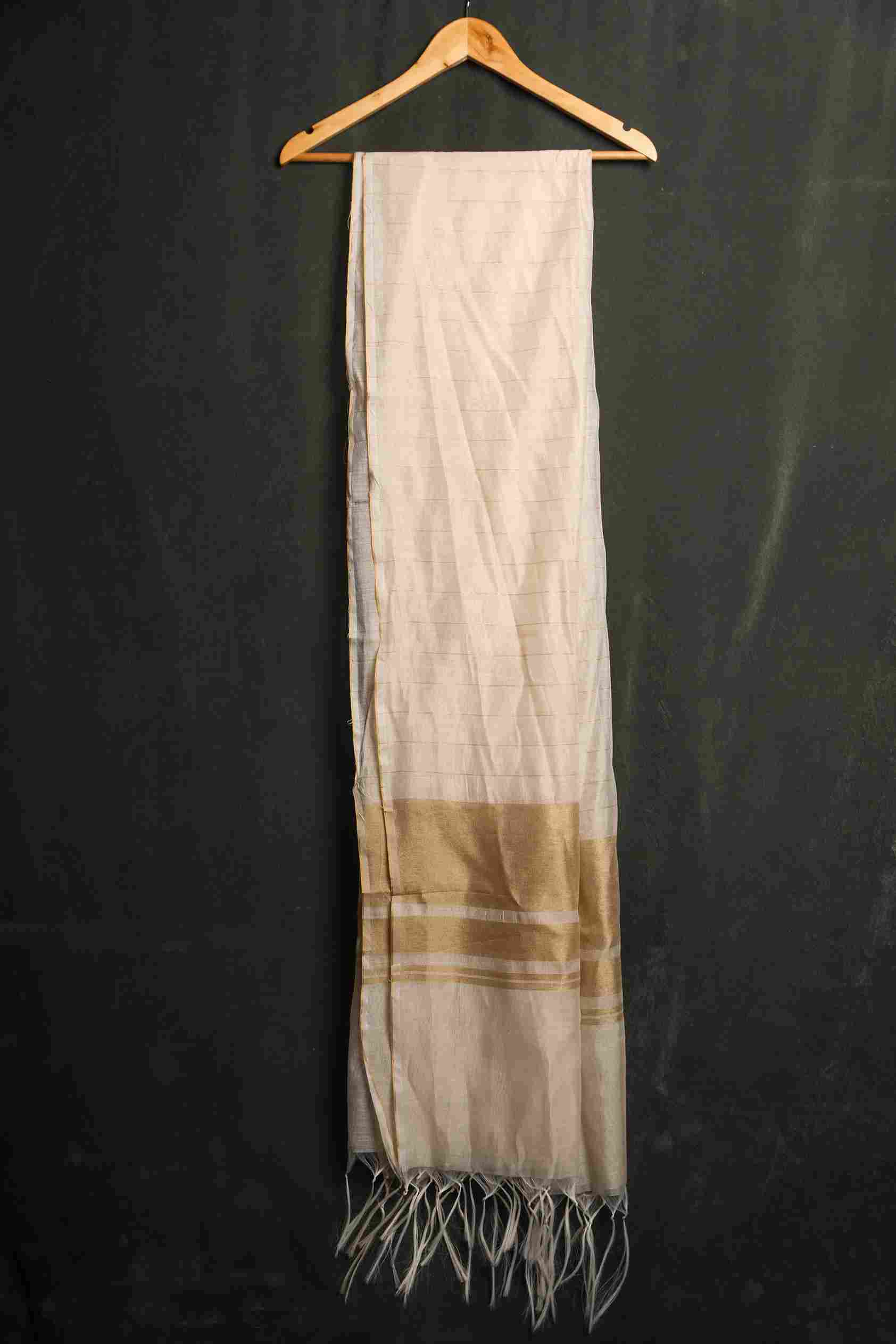 Khaddi Woven Light Skin Two Sided Border Dupatta
