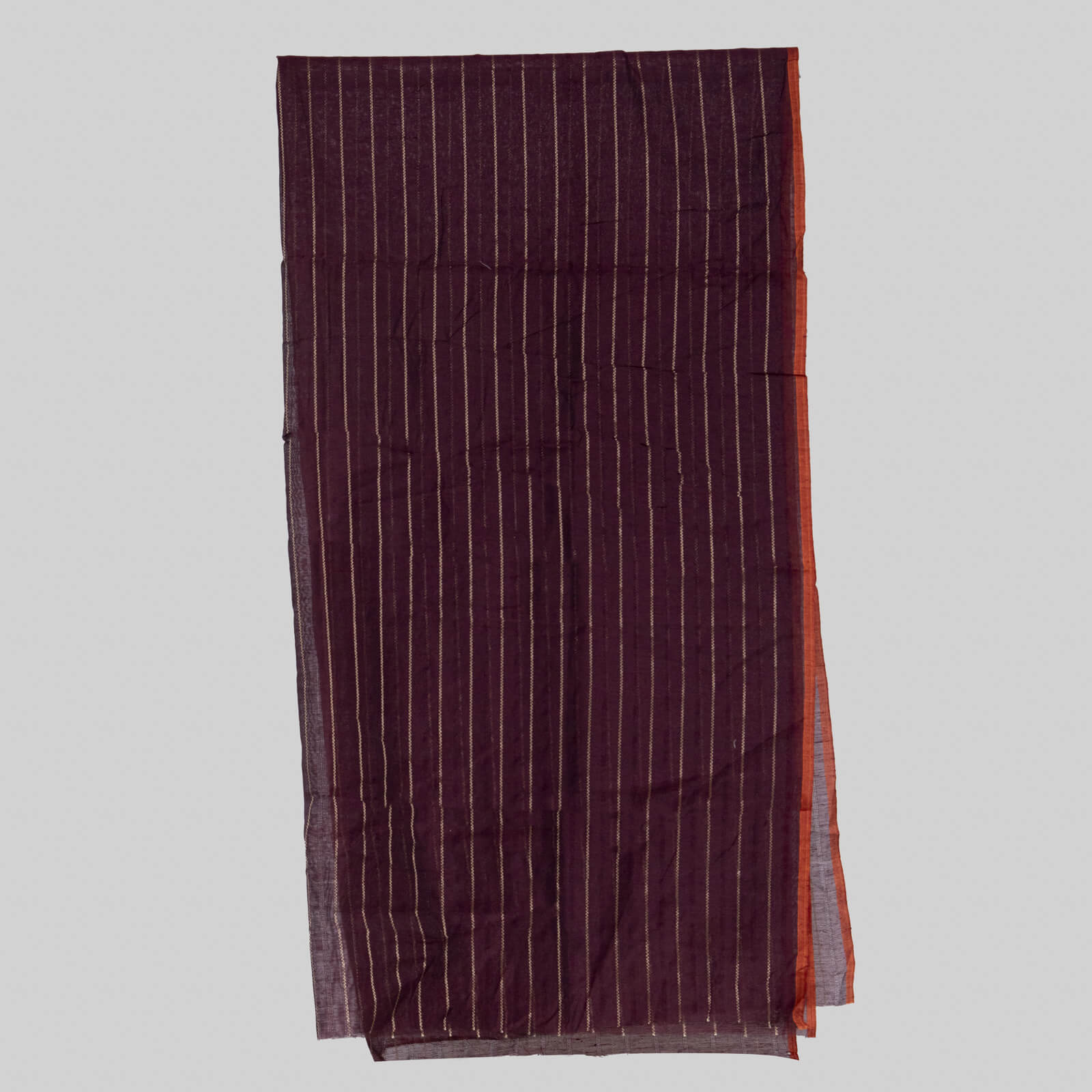 Cotton Dark Maroon Taarkashi with Golden Lining Dupatta