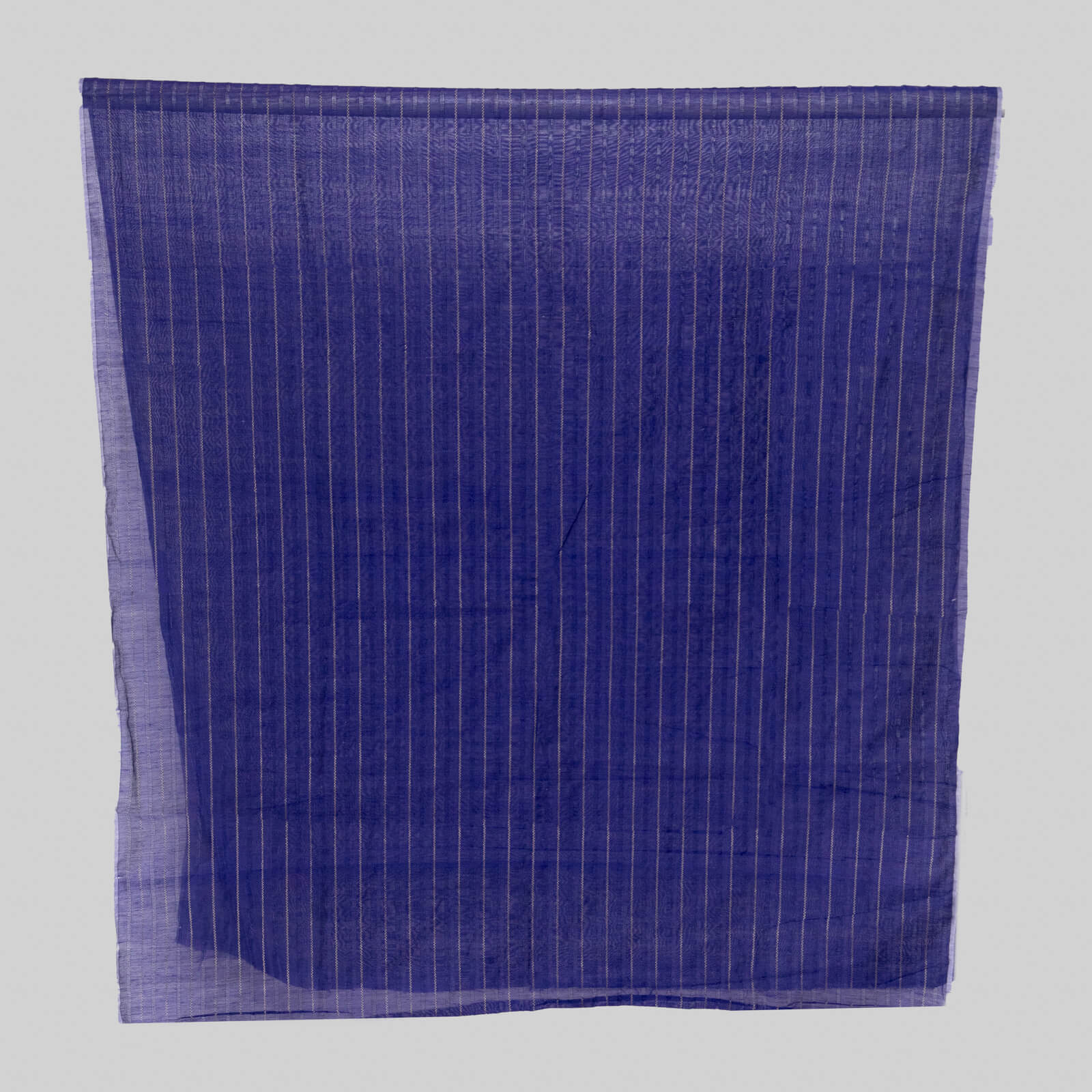 Cotton Royal Blue Taarkash with Golden Lining Dupatta