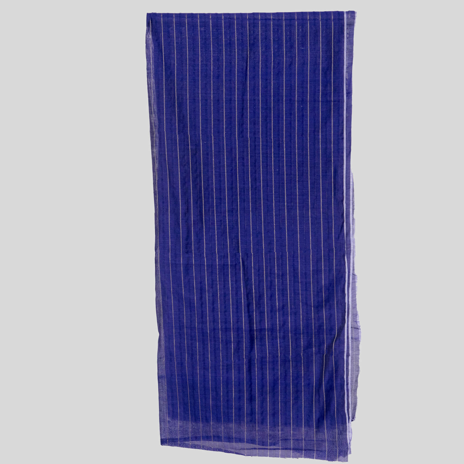 Cotton Royal Blue Taarkash with Golden Lining Dupatta