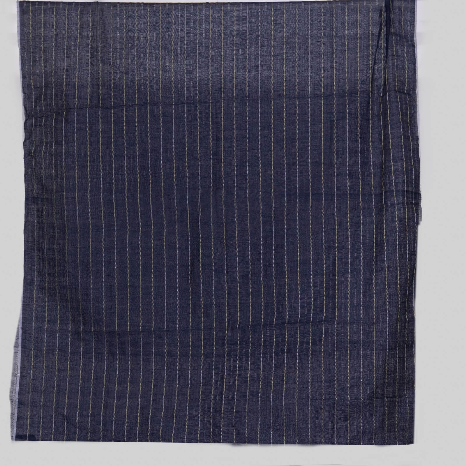 Cotton Navy Blue Taarkash with Golden Lining Dupatta