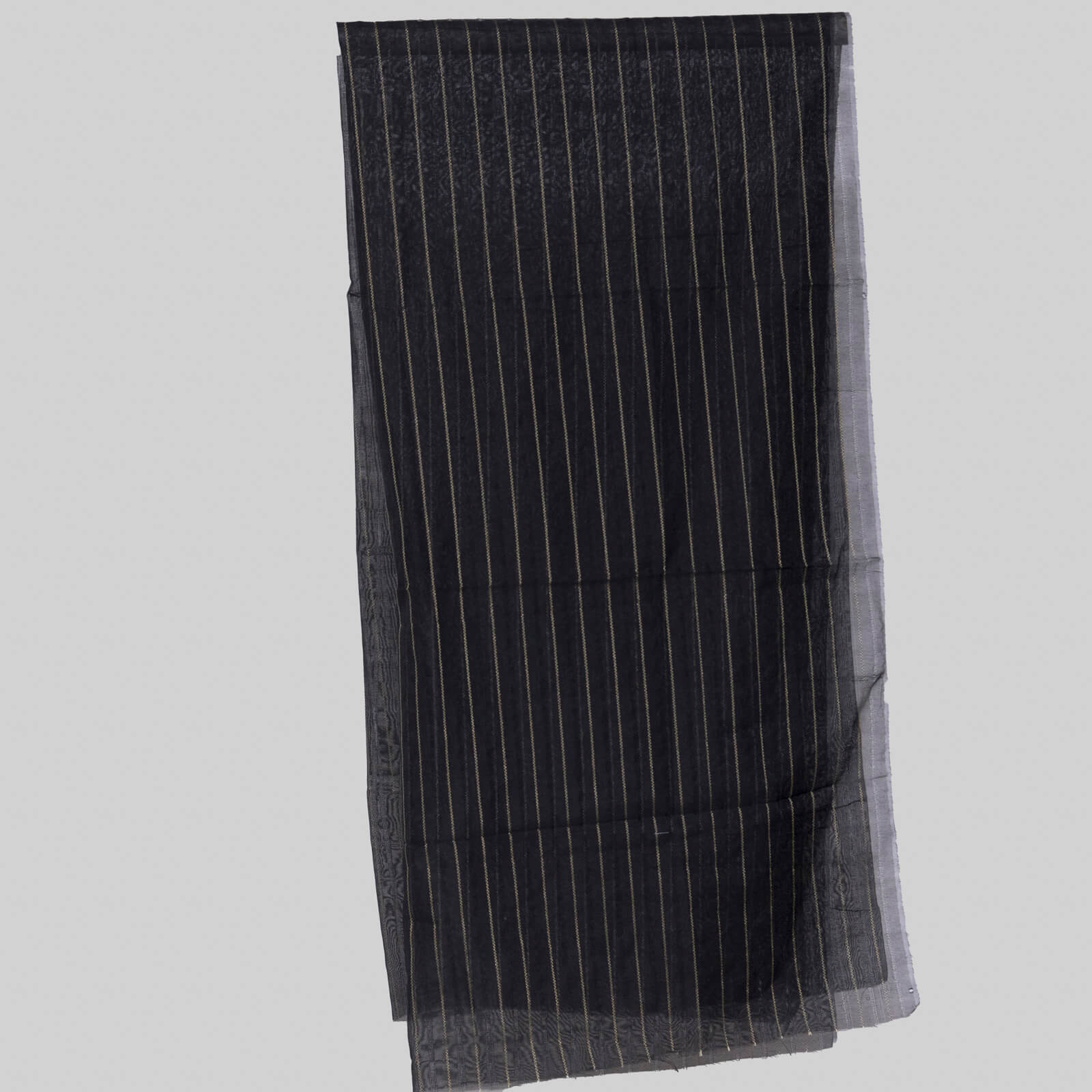 Cotton Black Taarkash with Golden Lining Dupatta