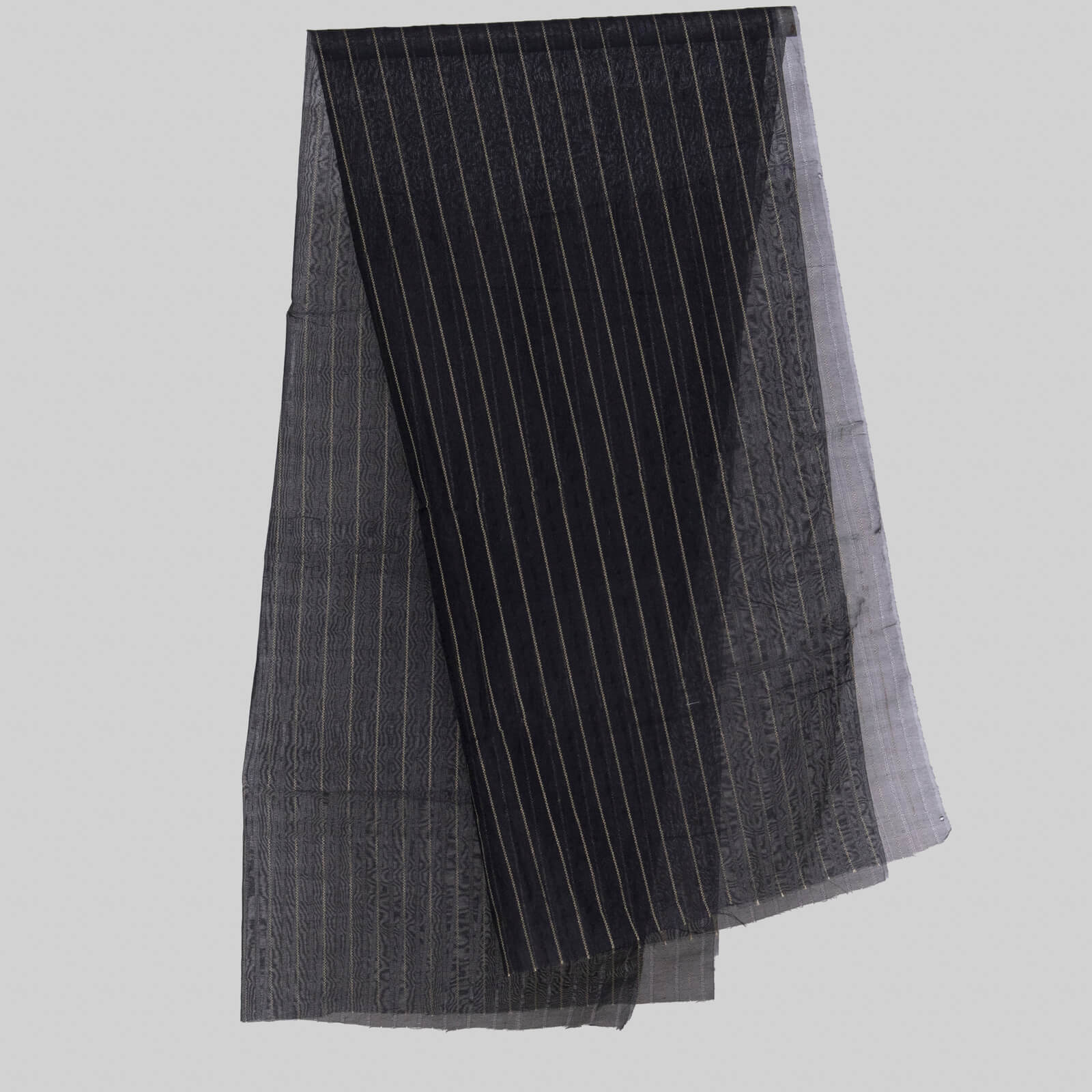 Cotton Black Taarkash with Golden Lining Dupatta