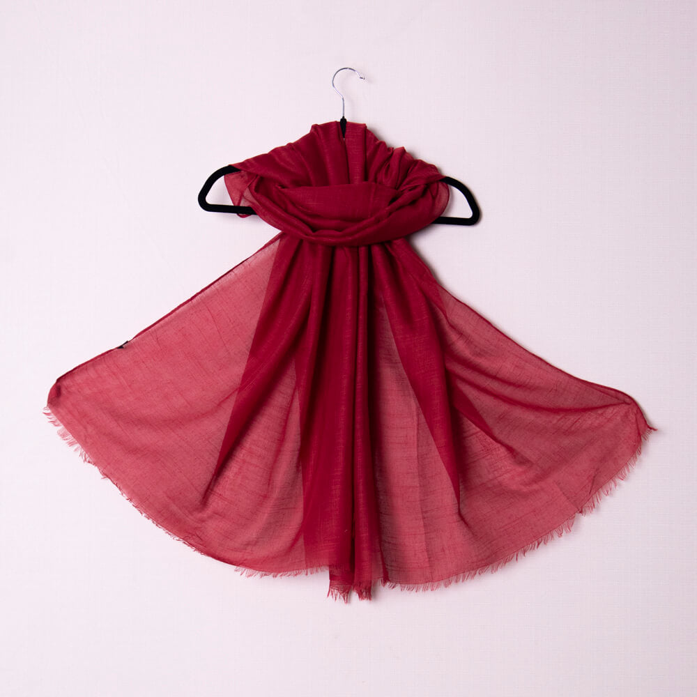 Cotton Maroon Scarf