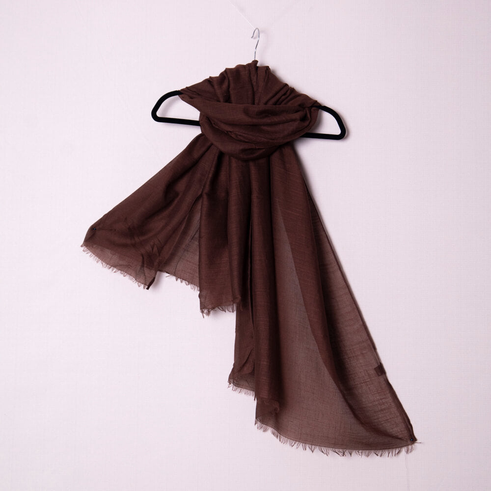 Cotton Chocolate Brown Scarf