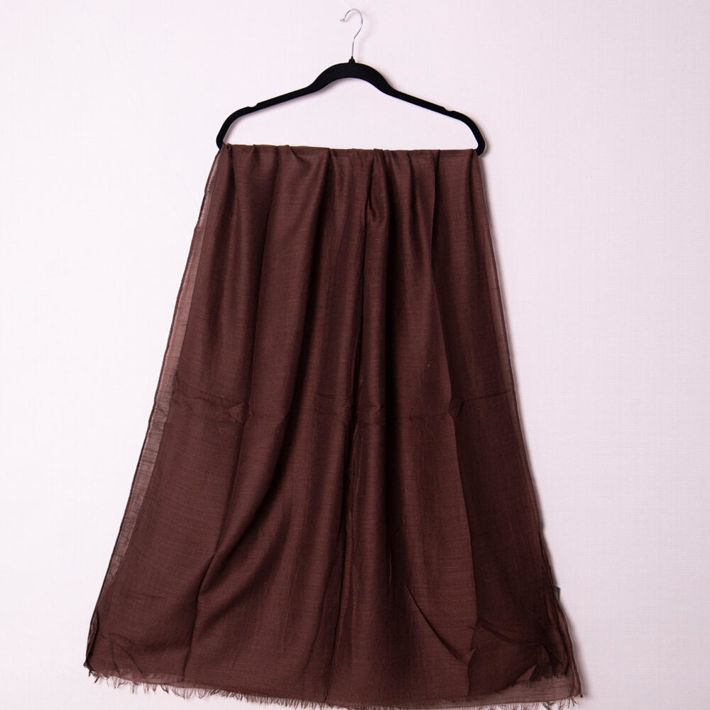 Cotton Chocolate Brown Scarf