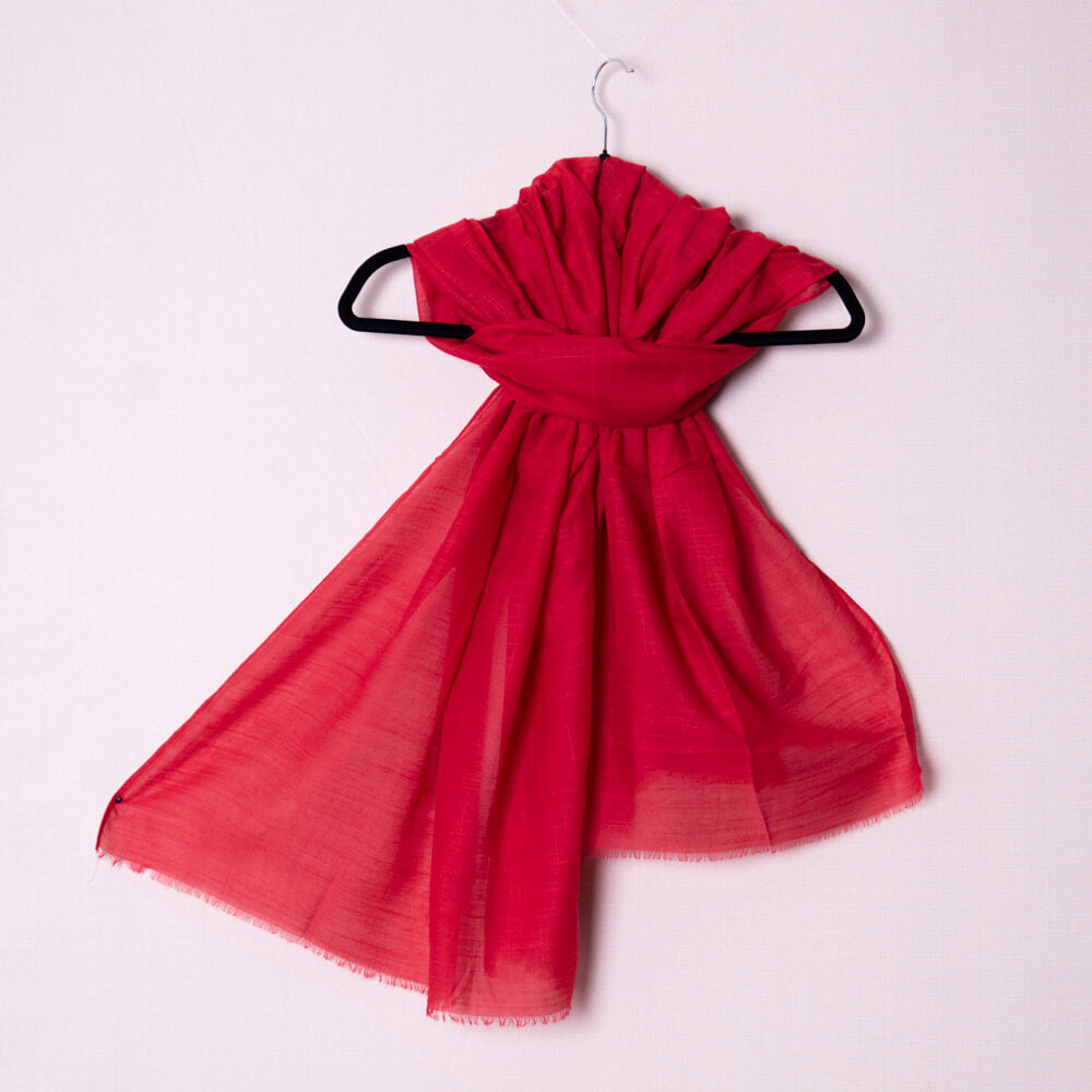 Cotton Red Scarf
