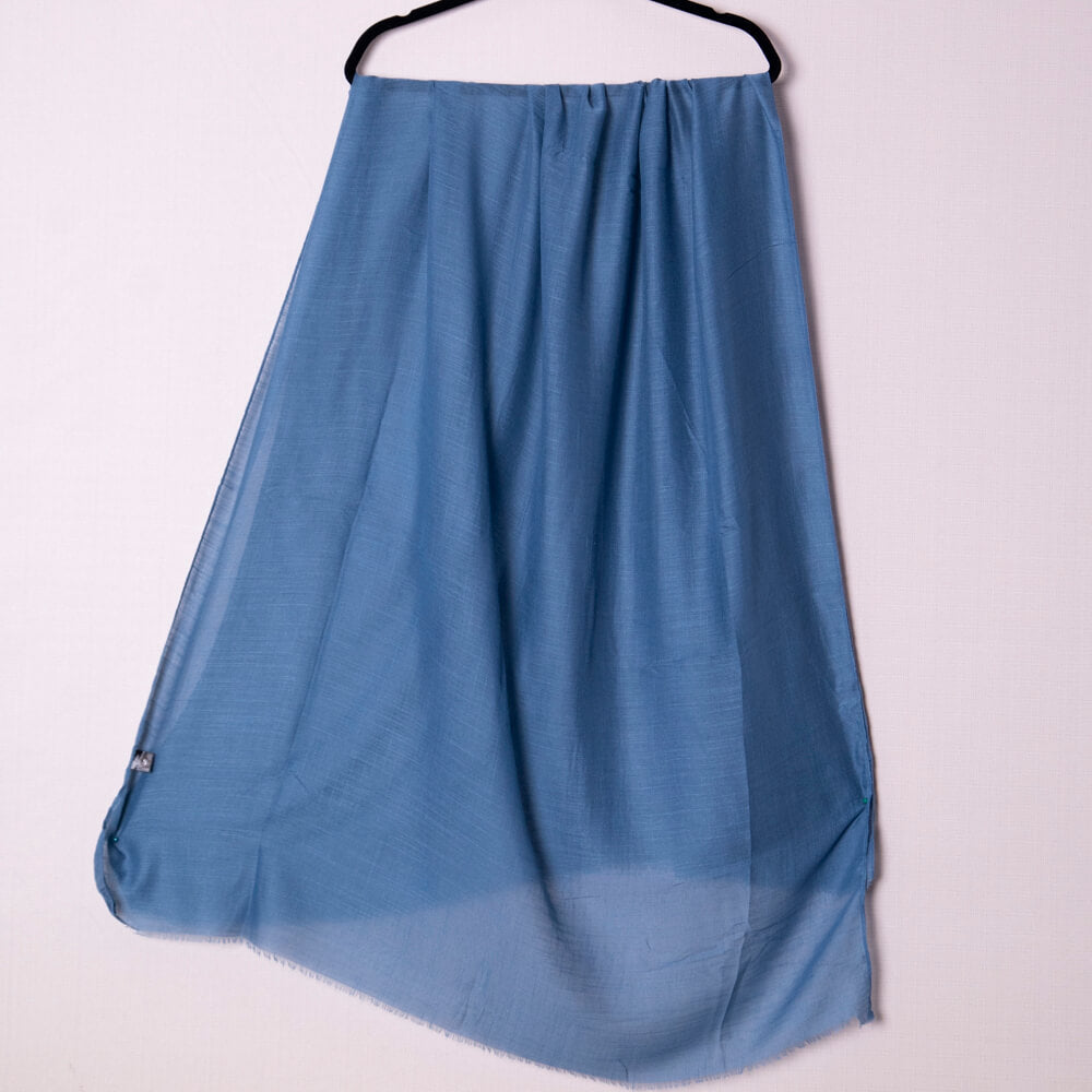 Cotton Sapphire Blue Scarf