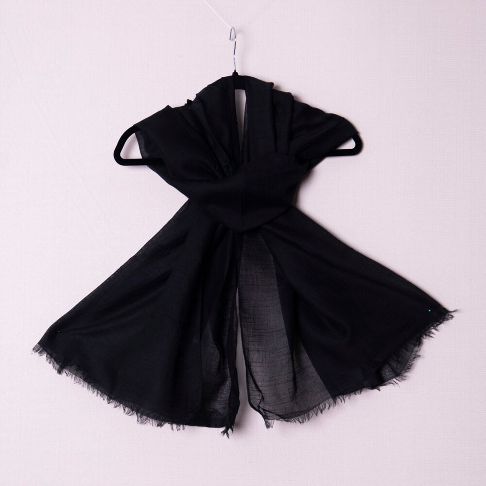 Cotton Black Scarf