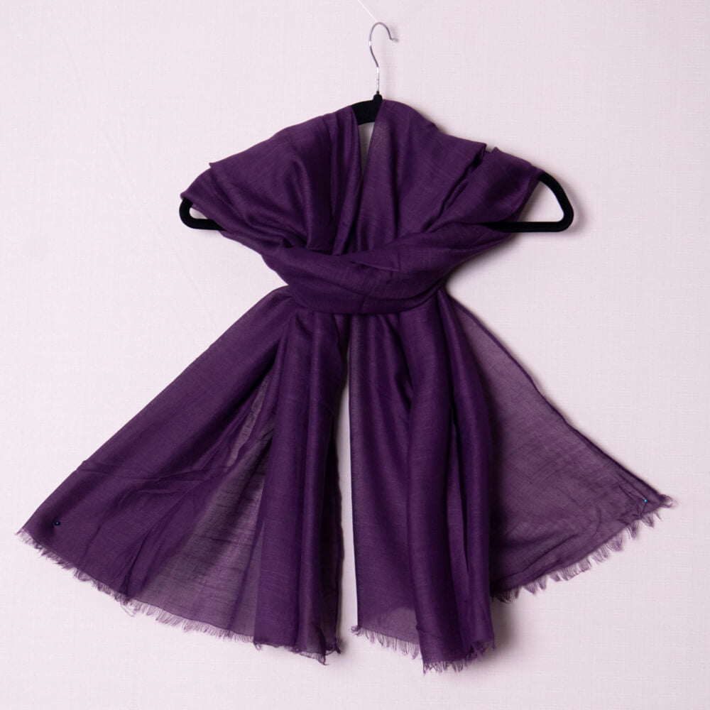 Cotton Eggplant Purple Scarf
