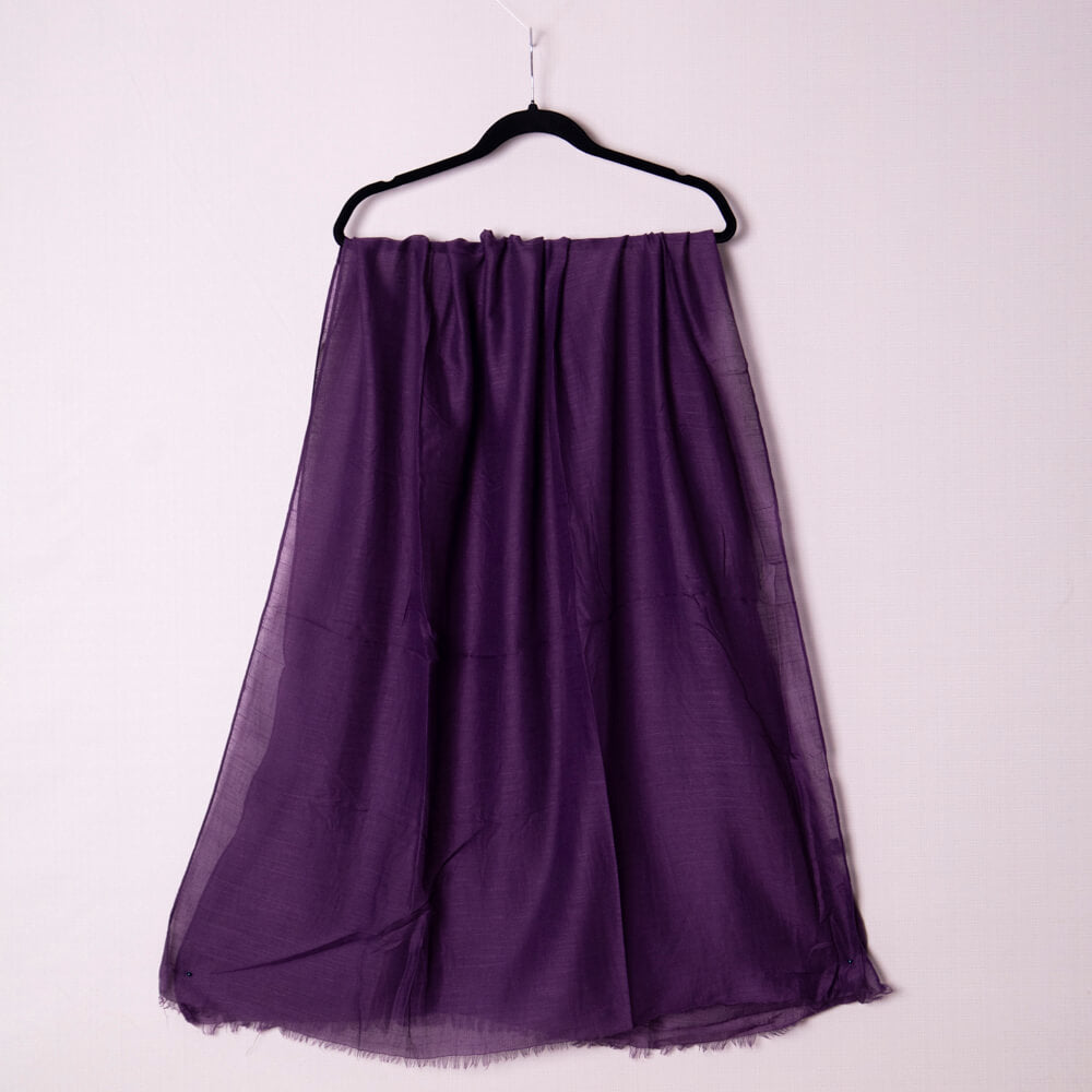 Cotton Eggplant Purple Scarf