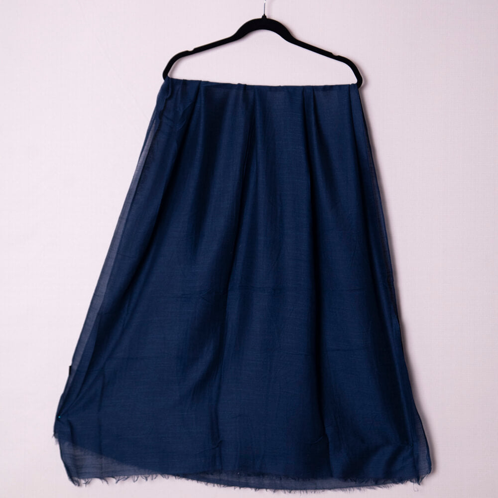 Cotton Navy Blue Scarf