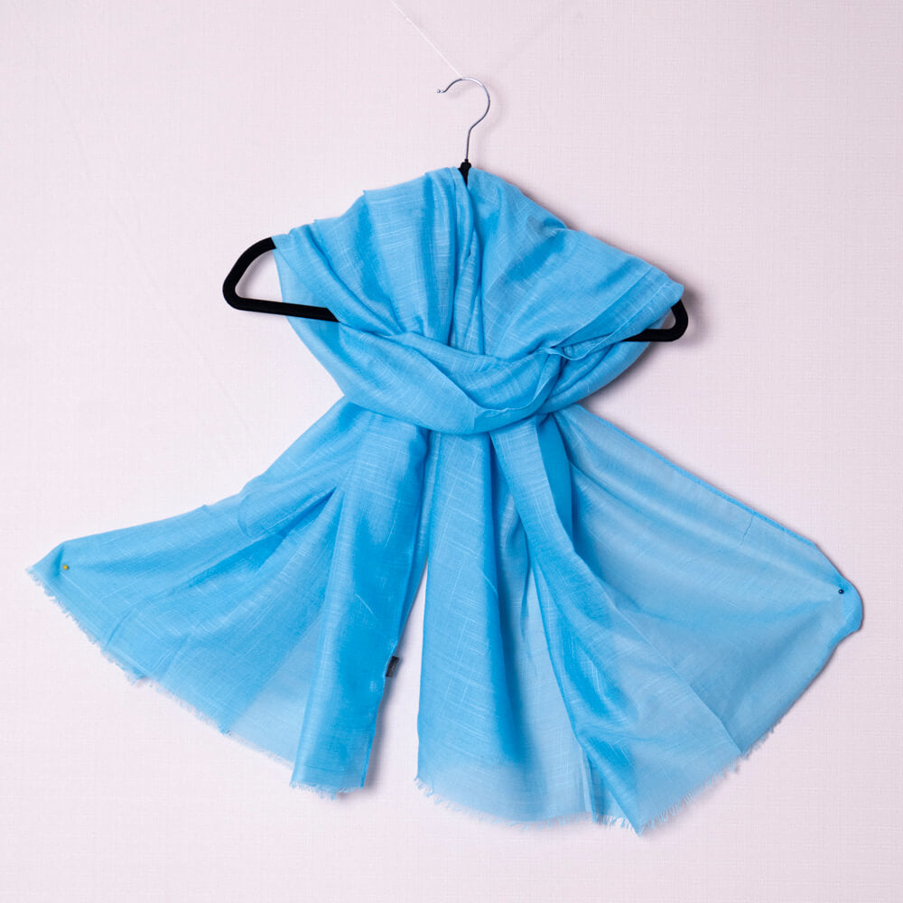 Cotton Sky Blue Scarf