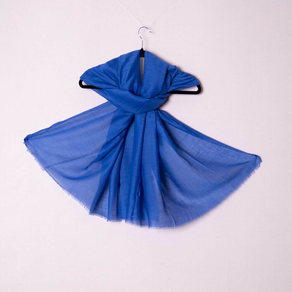 Cotton Royal Blue Scarf