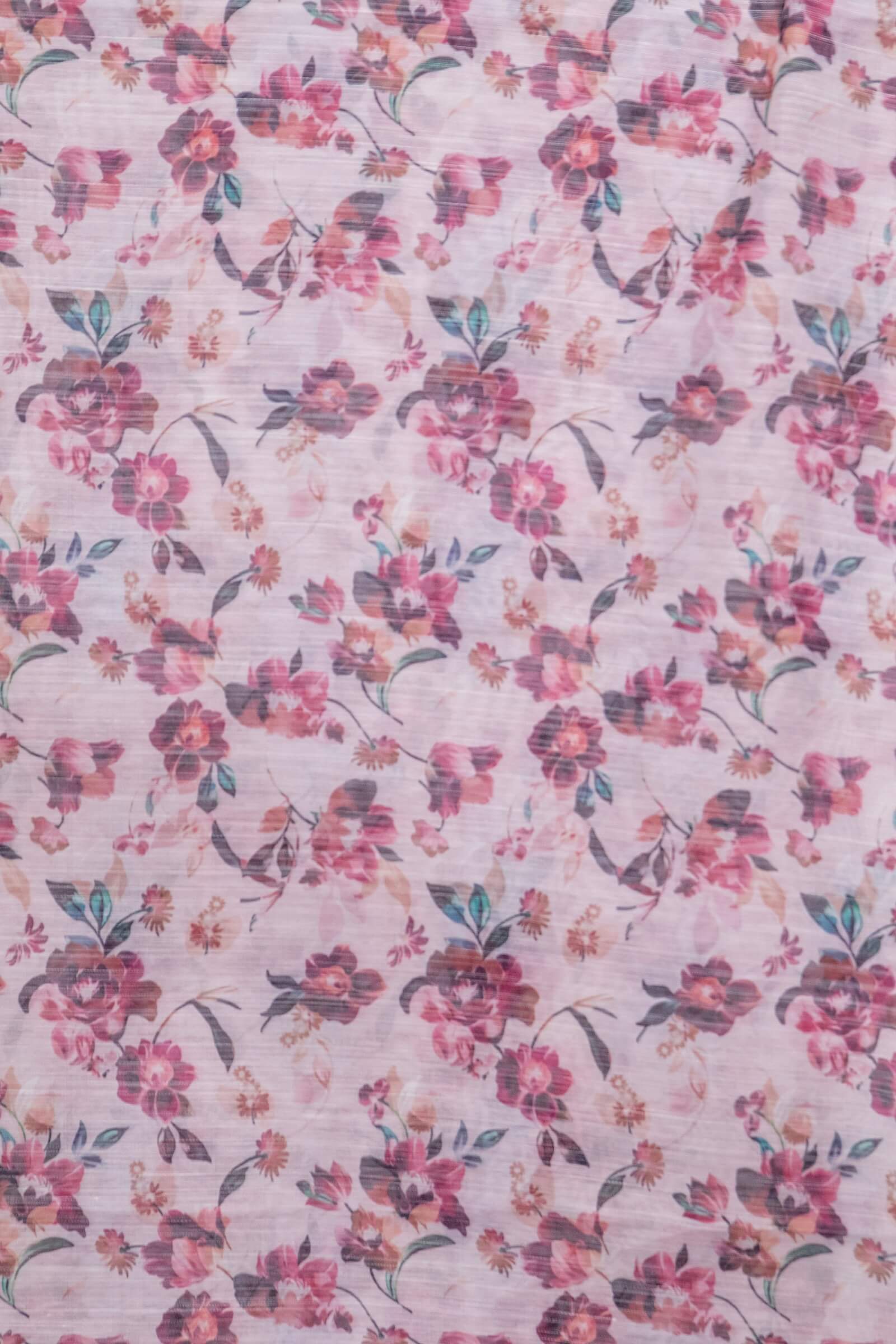 Monark Light Pink Floral Printed Dupatta