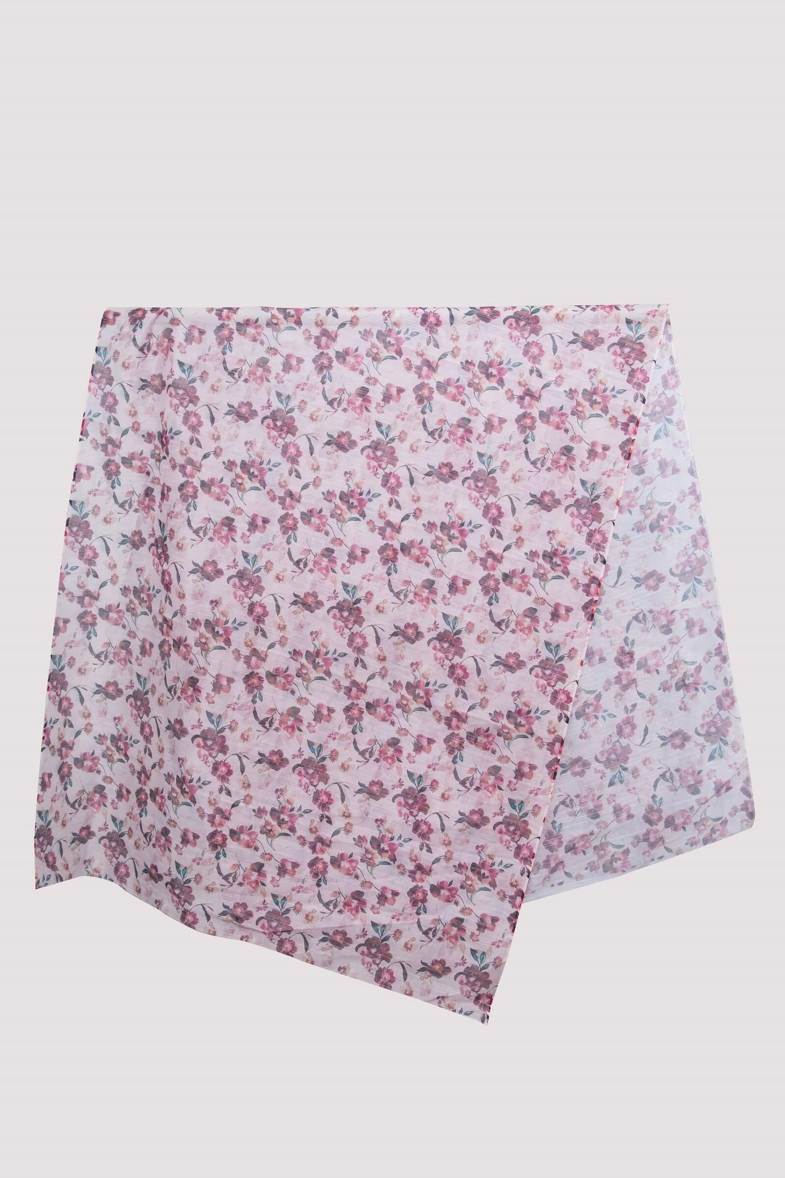 Monark Light Pink Floral Printed Dupatta