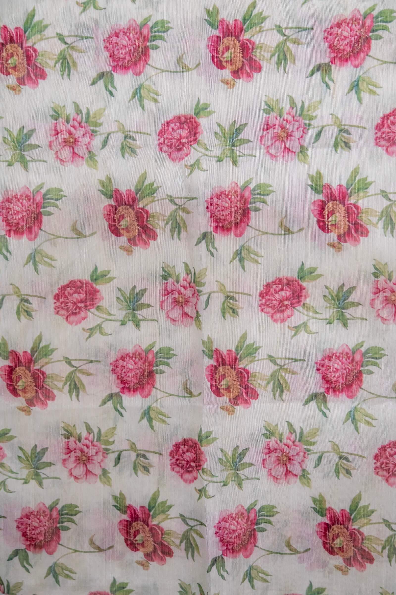 Monark Light Gray Floral Printed Dupatta