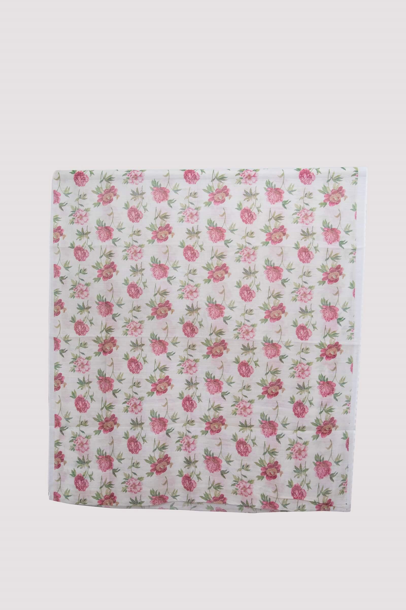 Monark Light Gray Floral Printed Dupatta