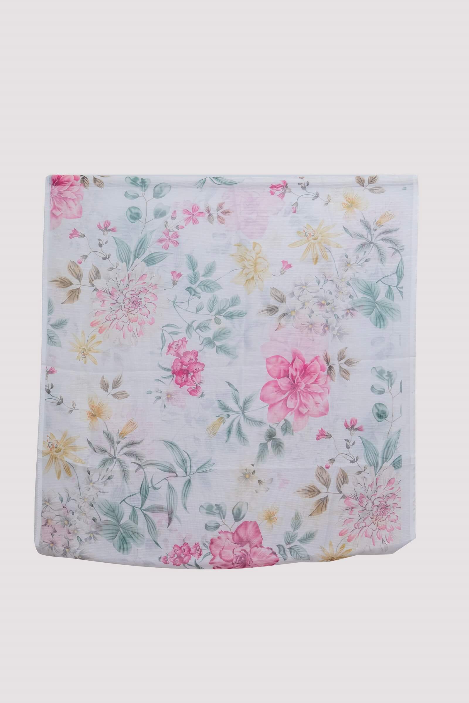 Monark Gray Multi Floral Printed Dupatta