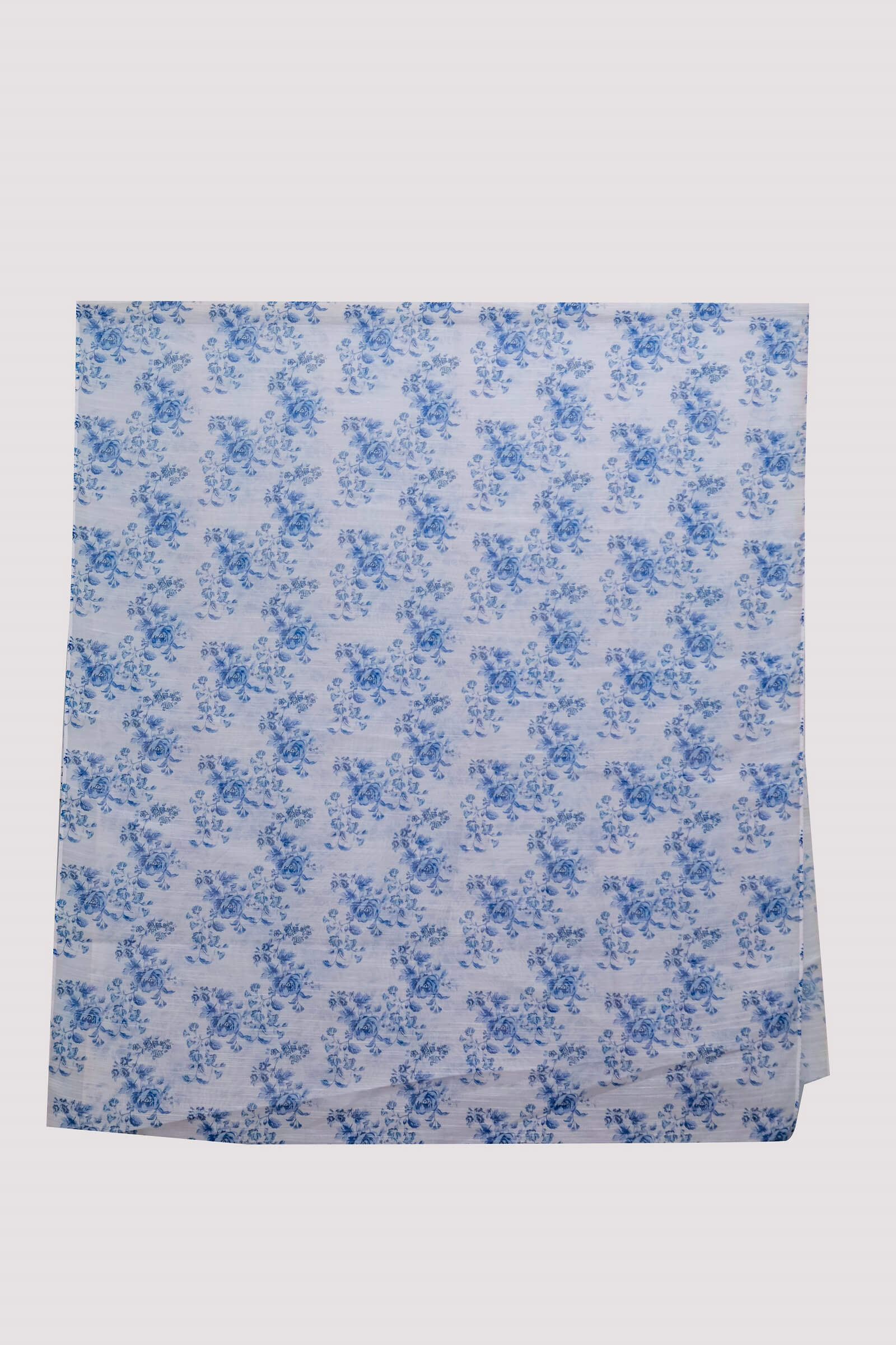 Monark Blue Floral Printed Dupatta