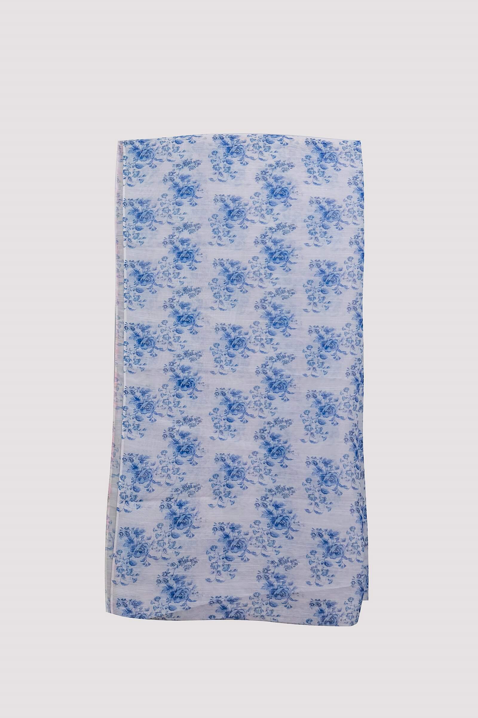 Monark Blue Floral Printed Dupatta