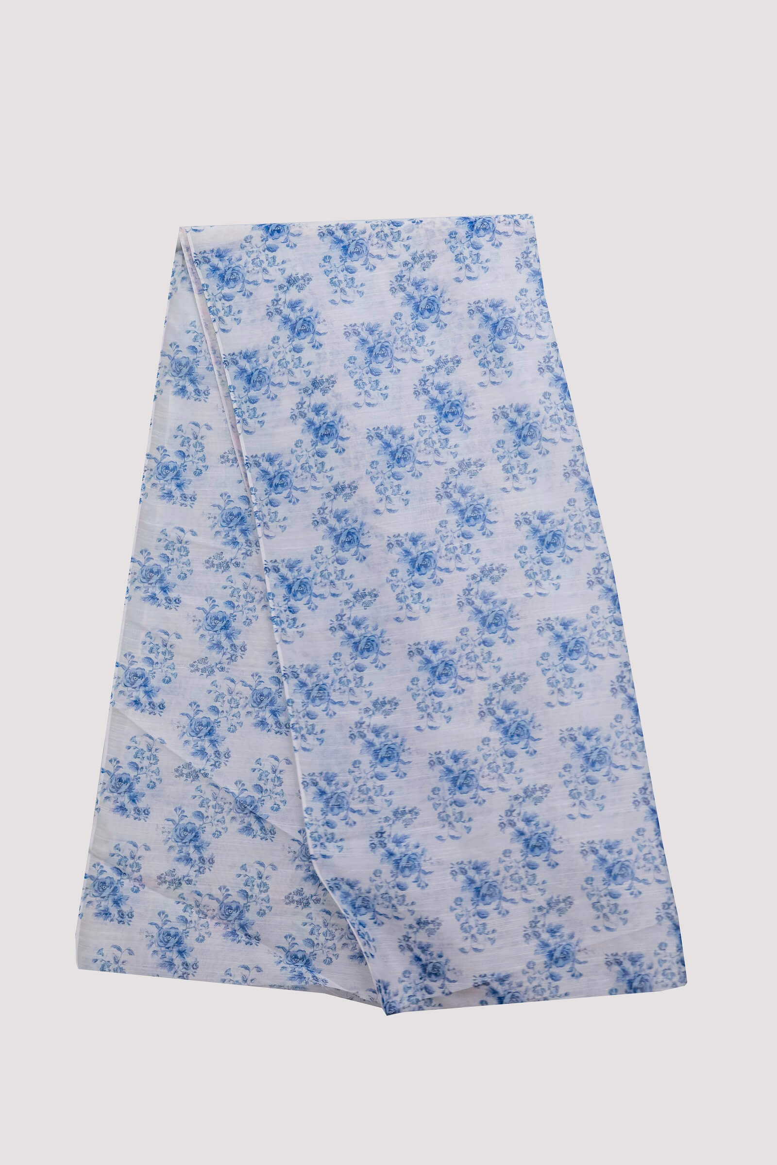 Monark Blue Floral Printed Dupatta