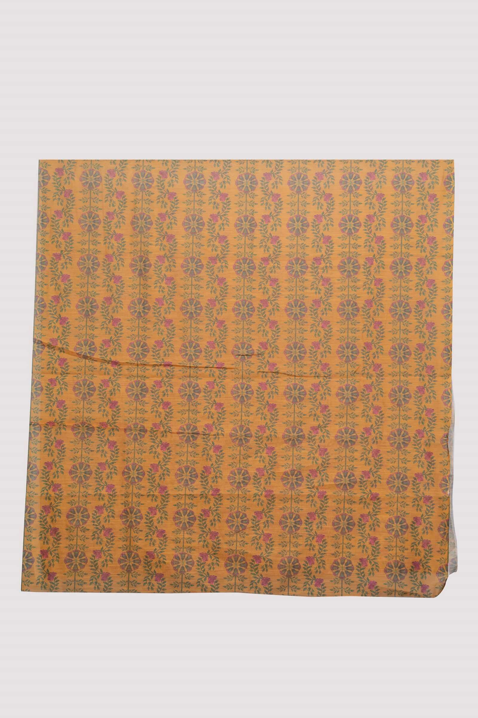 Monark Pale Orange Multi Floral Printed Dupatta