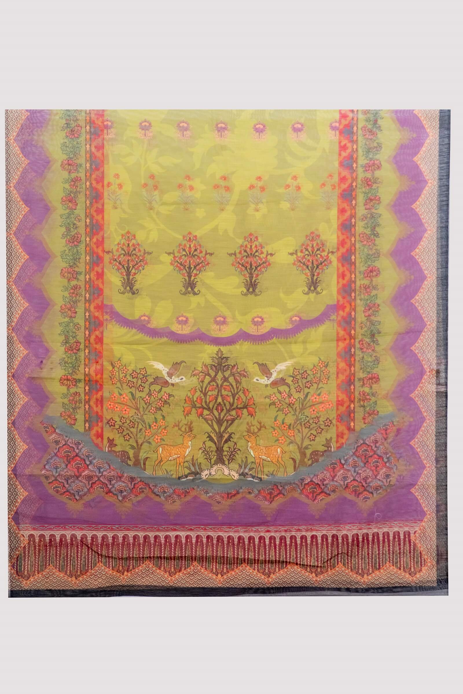 Monark Multi Wildlife Printed Dupatta