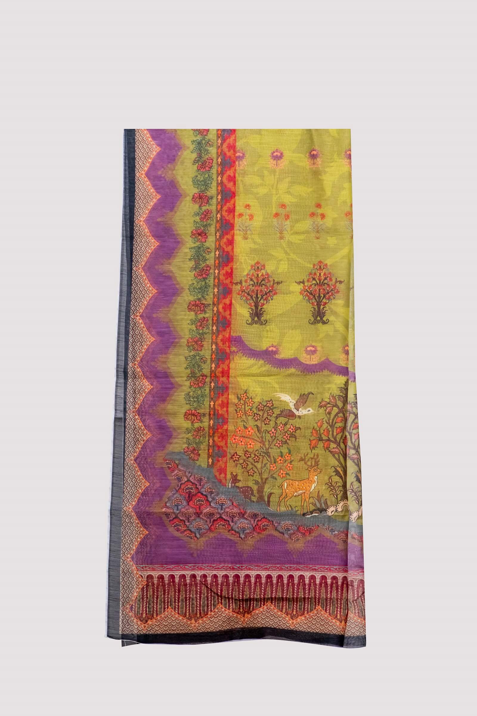 Monark Multi Wildlife Printed Dupatta