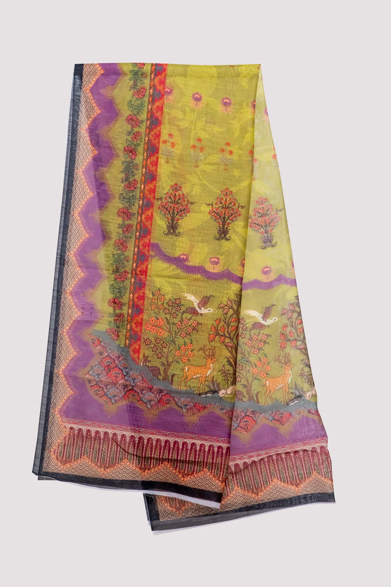 Monark Multi Wildlife Printed Dupatta