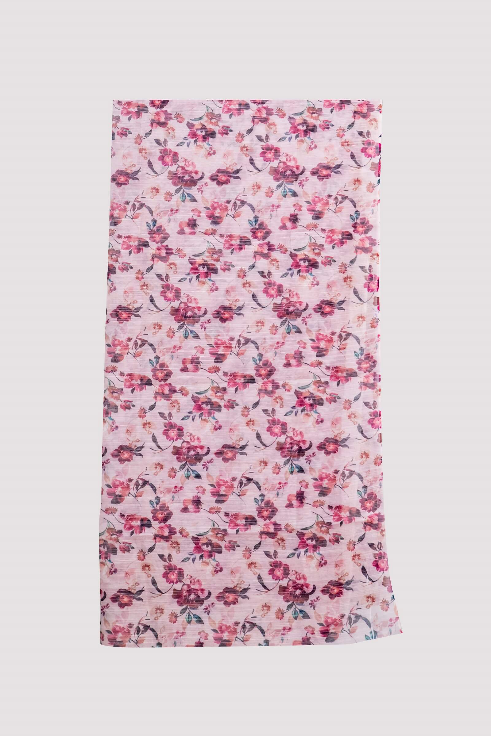 Monark Light Pink Floral Printed Dupatta