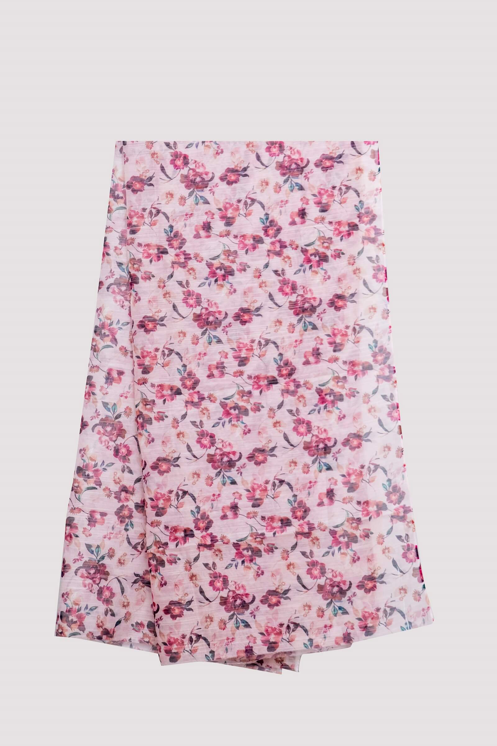 Monark Light Pink Floral Printed Dupatta