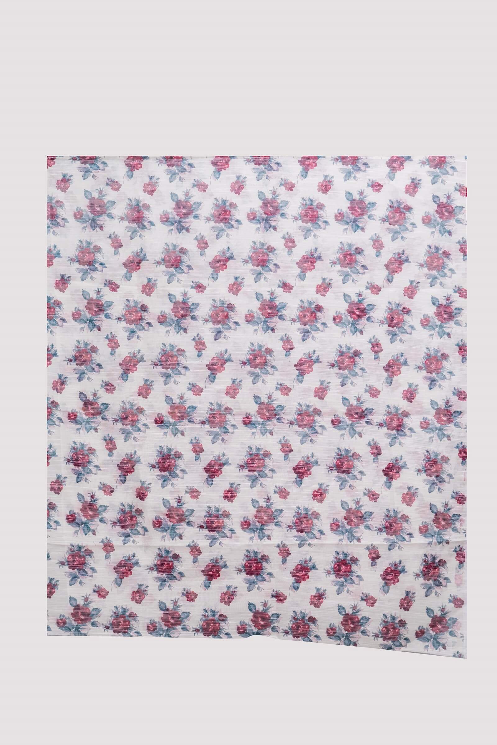 Monark Off White Rose Printed Dupatta
