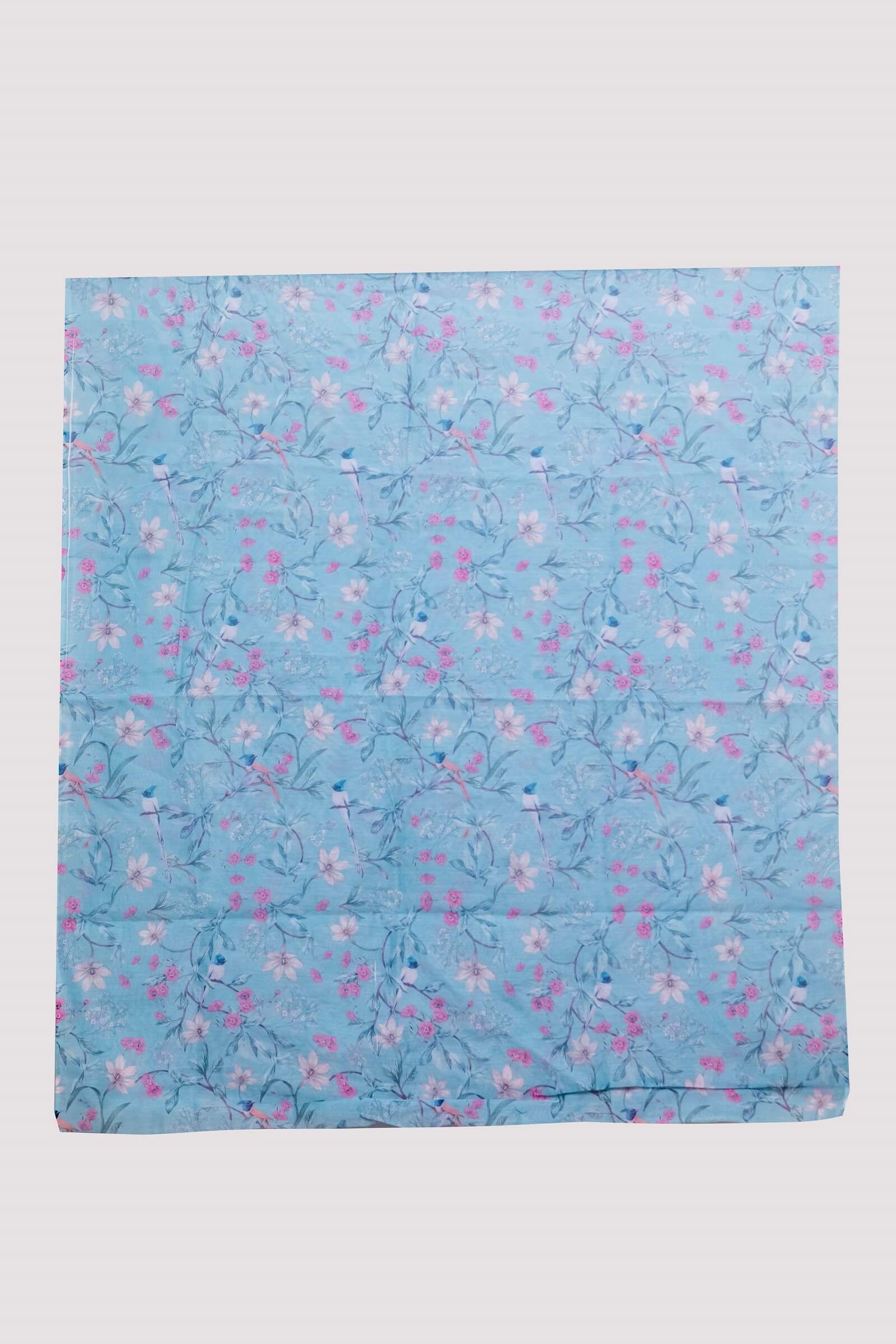 Monark Ice Blue Floral Printed Dupatta