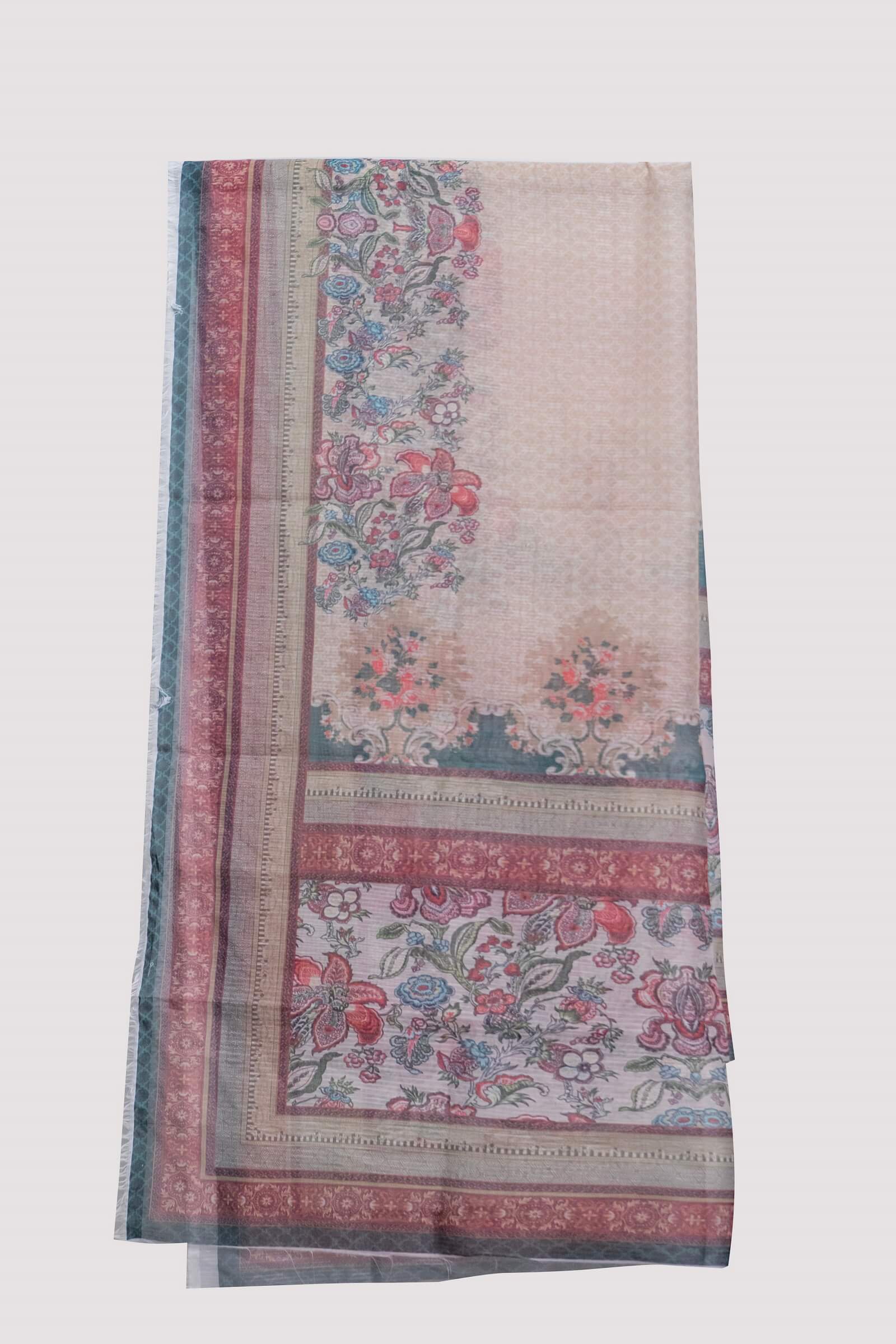 Monark Multi Botanical Damask Printed Dupatta