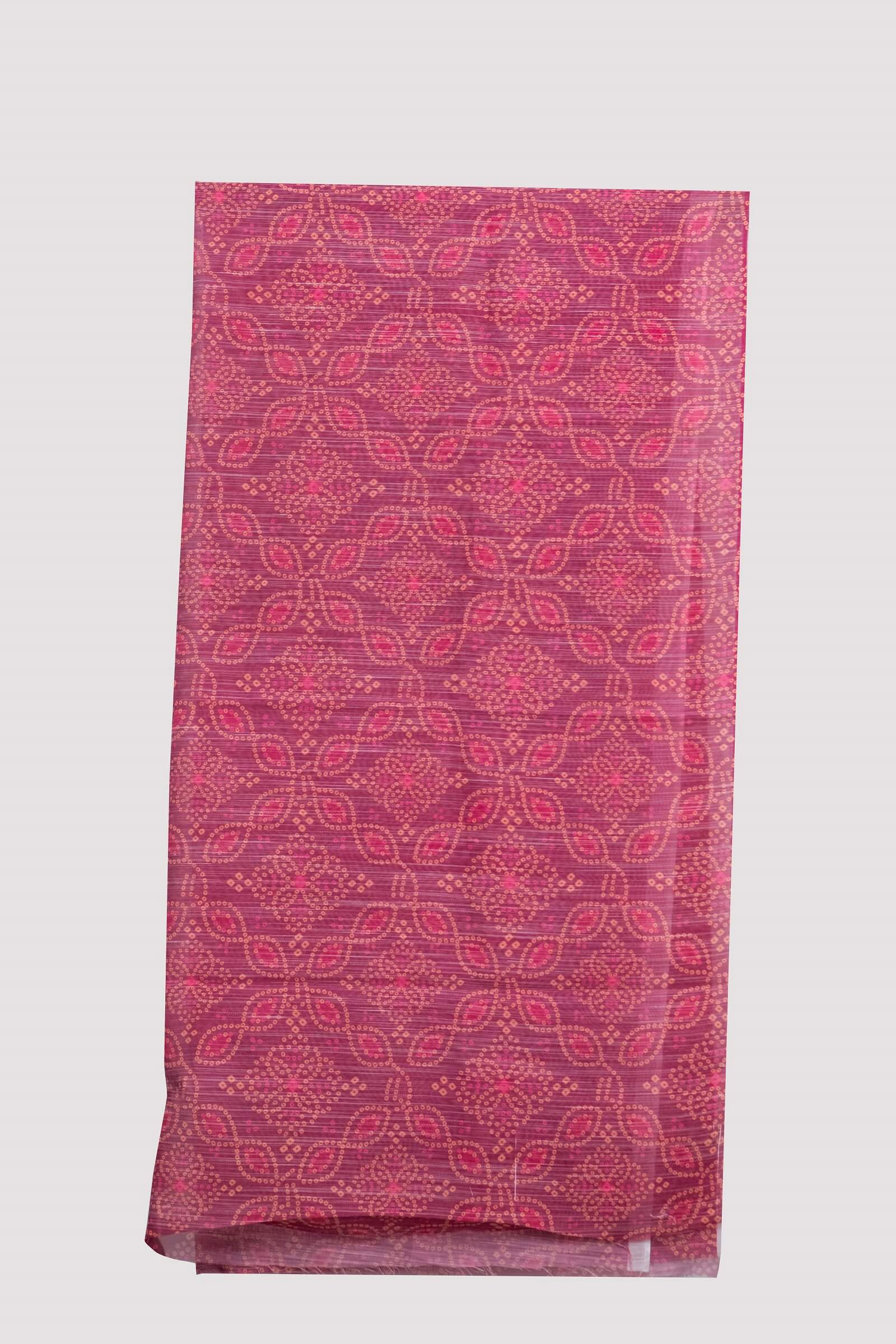 Monark Pink Arabesque Pattern Printed Dupatta