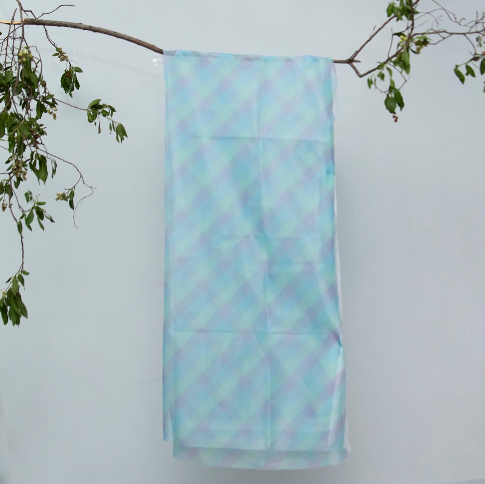 Cotton Net Organza Multi Striped Printed Dupatta