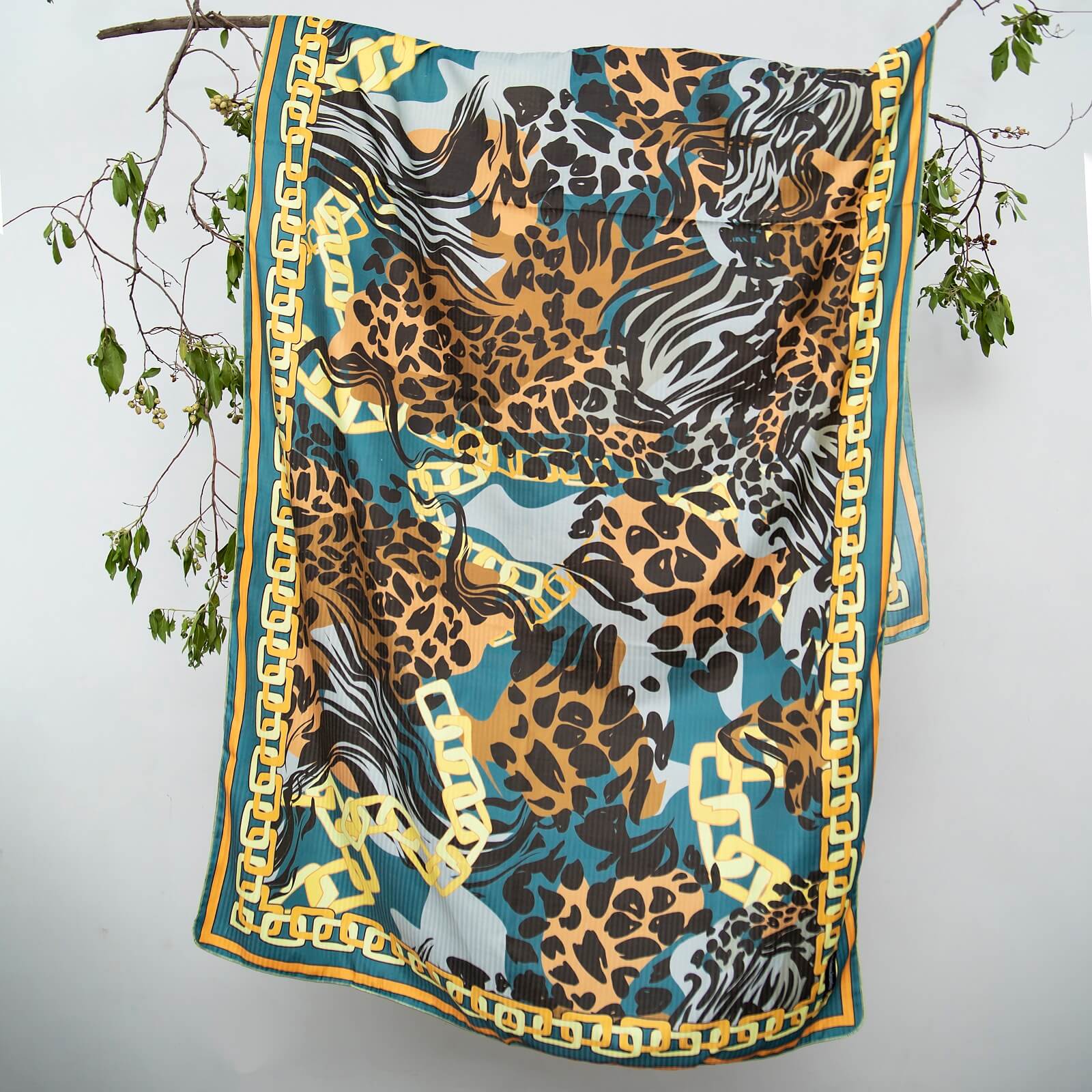 Poly Lawn Cheetah Printed Dupatta