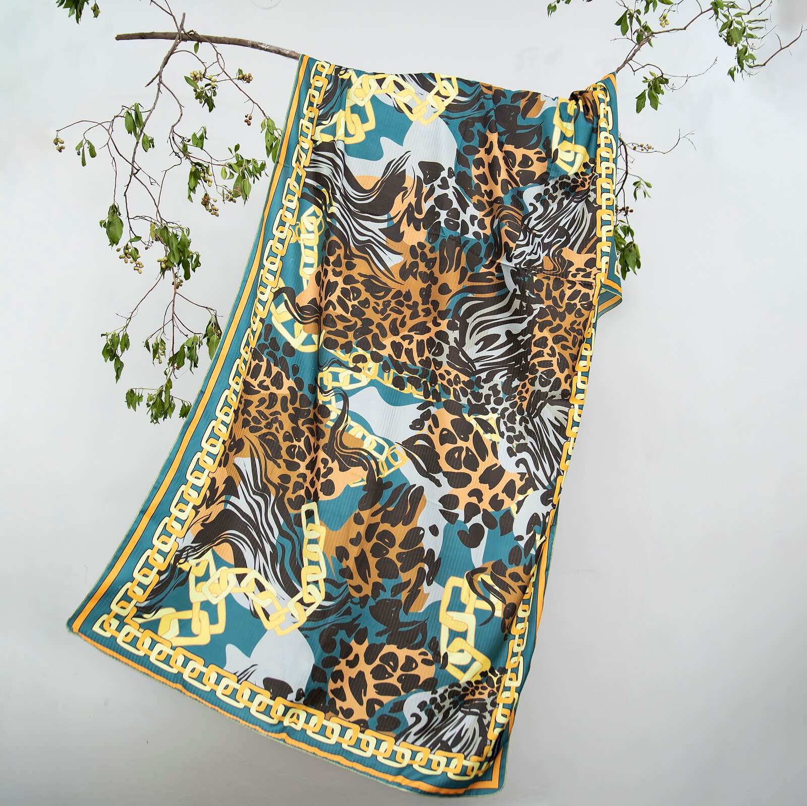 Poly Lawn Cheetah Printed Dupatta