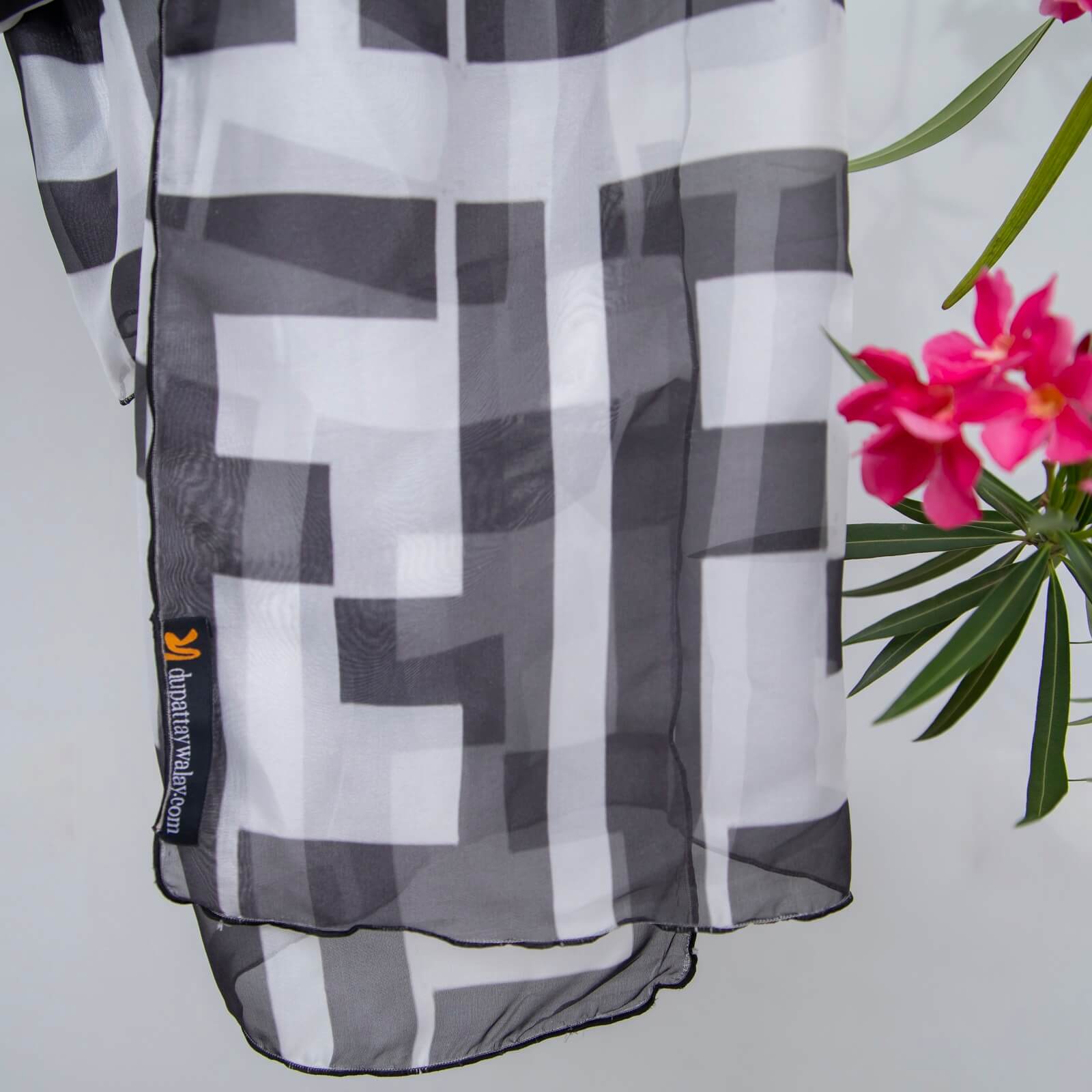Silk Fendi Typography Printed Scarf